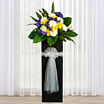 Reverence Condolence Mixed Flowers Black Stand