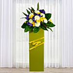 Reverence Condolence Mixed Flowers Green Stand