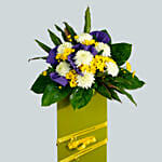 Reverence Condolence Mixed Flowers Green Stand