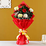 Dreamy Mixed Carnations With I Love You Balloon