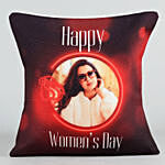 Happy Womens Day Personalised Picture Led Cushion