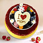 I Love Mom Red Velvet Cake