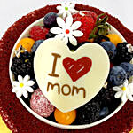 I Love Mom Red Velvet Cake