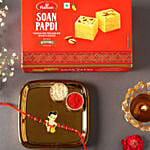 Sneh Holy Ganesha Kids Rakhi & Soan Papdi