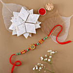 Sneh Trendy Flower Rakhi & Kaju Katli