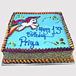 Unicorn Rainbow Black Forest Cake