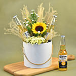 Bright Mixed Flowers & Beer White Box