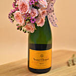 Champagne & Mixed Flowers Combo