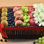 Dendrobium & Mixed Fruits Rectangular Basket
