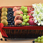 Dendrobium & Mixed Fruits Rectangular Basket