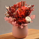 Ravishing Mixed Preserved Flowers Designer Vase