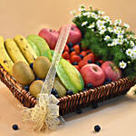White Phoneix & Assorted Fruits Basket