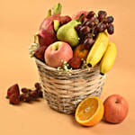 Assorted Healthy Fruits Willow Basket