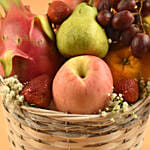 Assorted Healthy Fruits Willow Basket