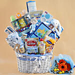 Oval Willow Basket Baby Care Hamper