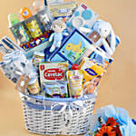 Oval Willow Basket Baby Care Hamper