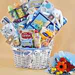 Oval Willow Basket Baby Care Hamper