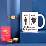 Sneh Gold Rakhi With Printed Mug