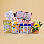 Brown Straw Basket Baby Care Hamper