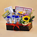 Brown Straw Basket Baby Care Hamper