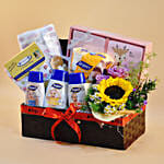 Brown Straw Basket Baby Care Hamper