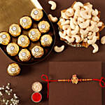 Sneh Antique Rakhi With Cashews & Ferrero Rocher