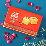 Sneh Elegant Gold Rakhi & Soan Papdi