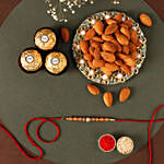 Sneh Minimalist Rakhi With Almonds & Ferrero Rocher