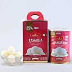 Sneh Red White Pearl Rakhi & Rasgullas