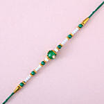 Sneh Green Rakhi With Sweet Treats