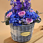 Charismatic Flowers Willow Basket