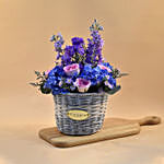 Charismatic Flowers Willow Basket