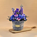 Charismatic Flowers Willow Basket