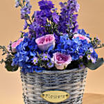 Charismatic Flowers Willow Basket