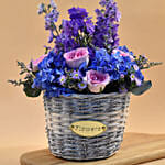 Charismatic Flowers Willow Basket