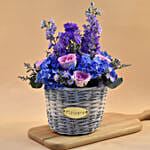 Charismatic Flowers Willow Basket