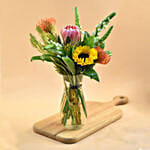 Delightful Flowers Oval Shaped Vase