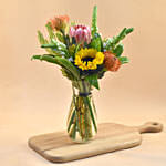 Delightful Flowers Oval Shaped Vase