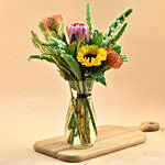 Delightful Flowers Oval Shaped Vase