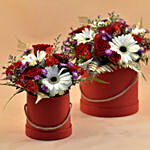 Ravishing Mixed Flowers Red Box Combo