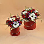 Ravishing Mixed Flowers Red Box Combo