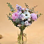 Refreshing Mixed Flowers Cylindrical Vase