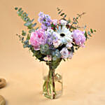 Refreshing Mixed Flowers Cylindrical Vase