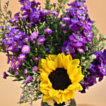 Vibrant Mixed Flowers Designer Vase