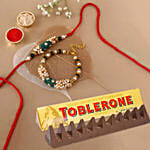 Sneh Pearl Bhaiya Bhabhi Rakhi Set with Toblerone