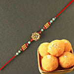 Sneh Trendy Flower Rakhi with Motichoor Laddoo