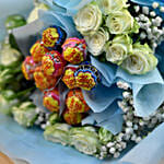 Beautifully Wrapped Roses & Chupa Chups Bouquet