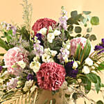 Exotic Mixed Flowers Circular Box