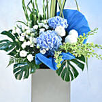 Soothing Mixed Flowers Black Stand