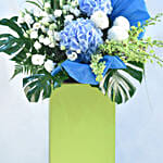 Soothing Mixed Flowers Green Stand